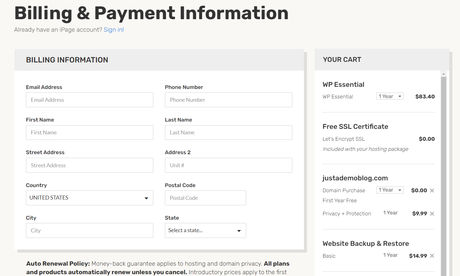 ipage billing