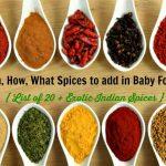 Spice up Baby Food!! - When and How to add spices in Baby Food