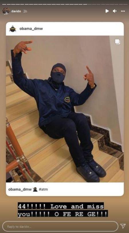 I Miss You – Davido Writes As He Remembers Late Obama DMW