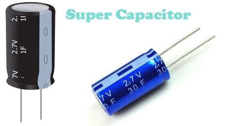 The supercapacitor is used in applications that require many rapid charge and discharge cycles.