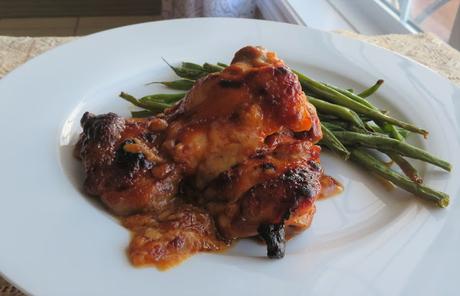 Peanut Sauced Chicken Thighs and Green Beans