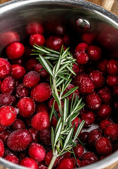 Mini Pavlovas with Cranberry-Rosemary Curd