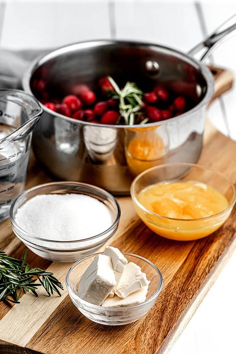 Mini Pavlovas with Cranberry-Rosemary Curd