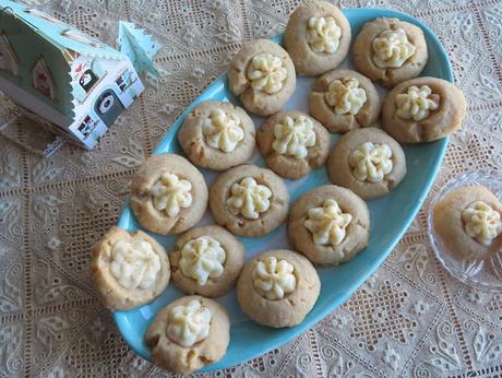 Eggnog Thumbprint Shortbread Cookies