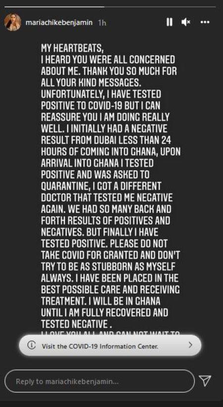 BBNaija’s Maria Tests Positive For COVID-19