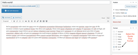 WordPress Quote Post Format