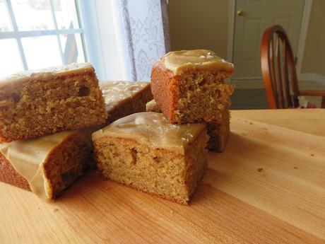 Salted Caramel Peanut Butter Snack Cake