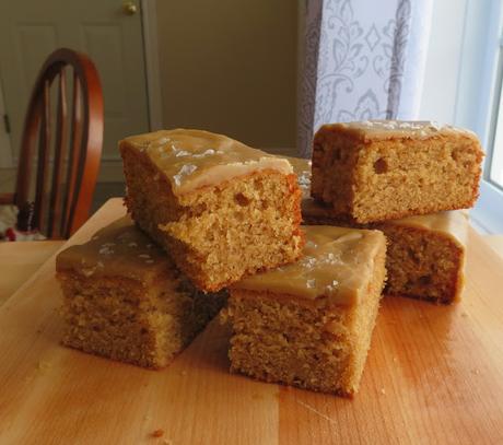 Salted Caramel Peanut Butter Snack Cake