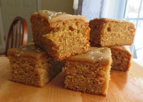 Salted Caramel Peanut Butter Snack Cake