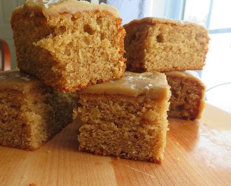 Salted Caramel Peanut Butter Snack Cake