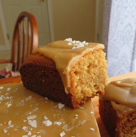 Salted Caramel Peanut Butter Snack Cake