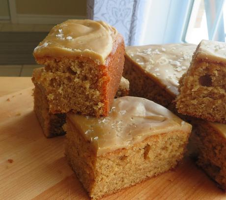 Salted Caramel Peanut Butter Snack Cake