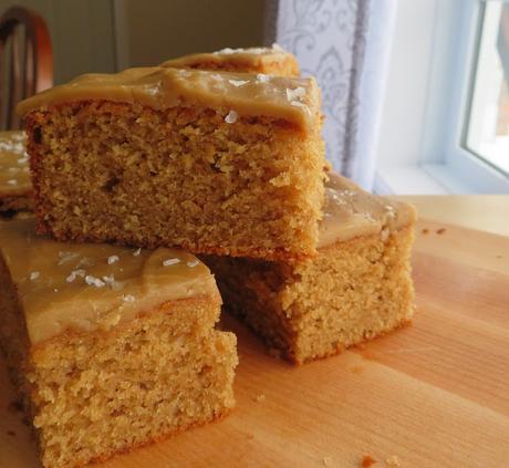 Salted Caramel Peanut Butter Snack Cake