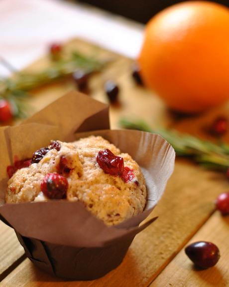 Cranberry Orange Muffins with Rosemary