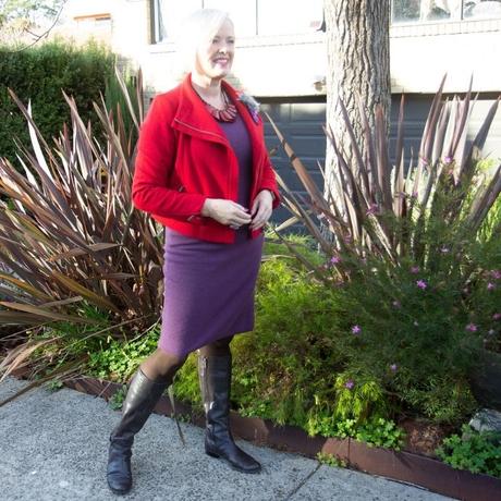 how to feel warm in winter when wearing skirts and dresses - hosiery, boots and underlayers