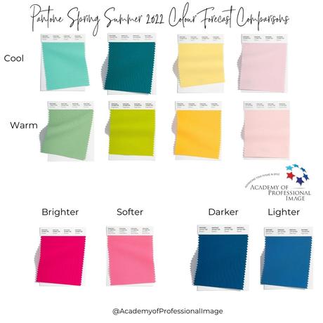 Pantone Spring Summer 2022 Colour Forecast Comparisons
