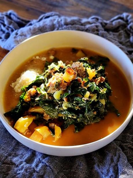 Quick Collards and Potatoes Italian Soup