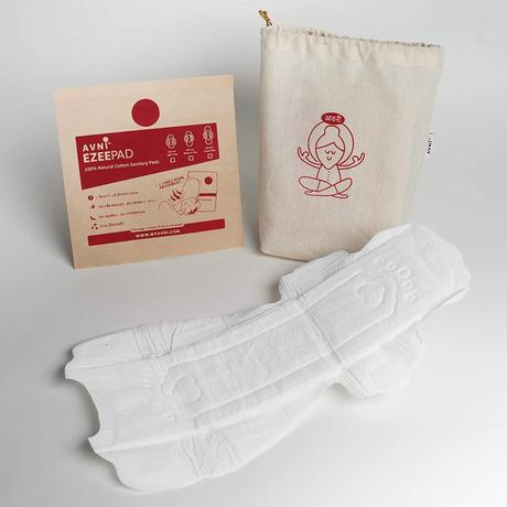 Avni Ezeepad Pack of 12 Organic Cotton Sanitary Pads with Paper Disposal Bags and Storage Pouch, For heavy flow (XL) Review