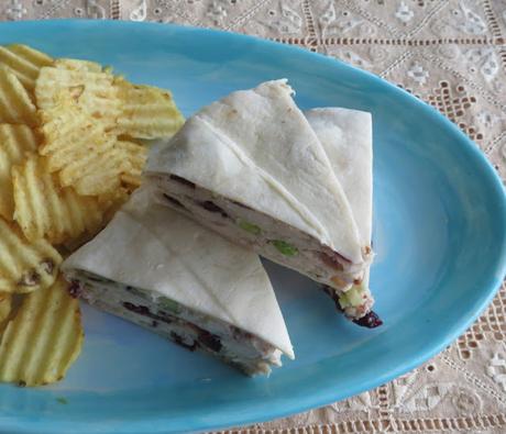 Chicken, Cranberry, Pecan Salad Wedges