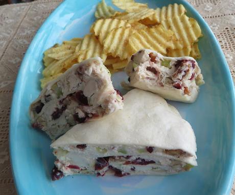 Chicken, Cranberry, Pecan Salad Wedges