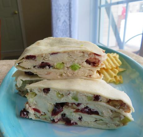 Chicken, Cranberry, Pecan Salad Wedges