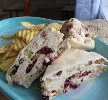 Chicken, Cranberry, Pecan Salad Wedges