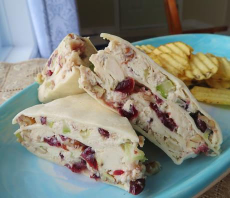 Chicken, Cranberry, Pecan Salad Wedges