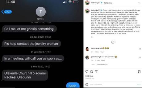 Tonto Dikeh Sent Me Her Ex-husband And His Mother’s Name To Destroy Their Lives