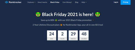 Ranktracker Black Friday Deals/Cyber Monday Sale 2021 Save up to 88% 🤑