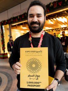 Lucky visitor snags one millionth Expo 2020 Dubai passport.