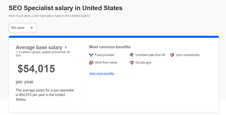 seo specialist salary