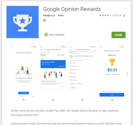 google opinion rewards