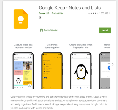 google keep