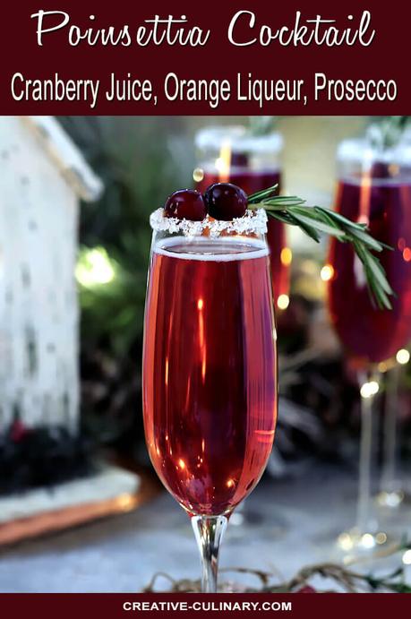 Cranberry Poinsettia Champagne Cocktail