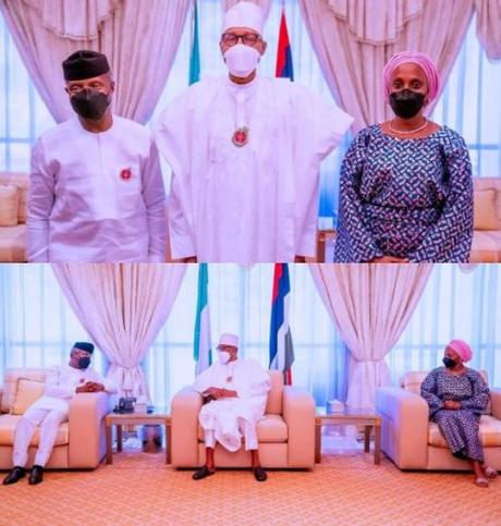 VP Osinbajo And Family Visit President Buhari to Celebrate Christmas (Photos)