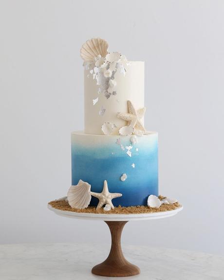beautiful wedding cakes sea cascade with seastar zoeclarkcakes