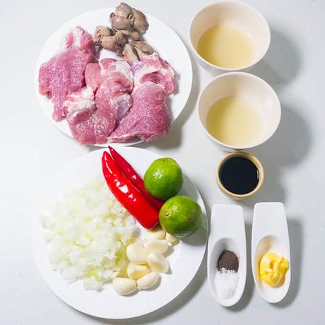 Pork Sisig Ingredients