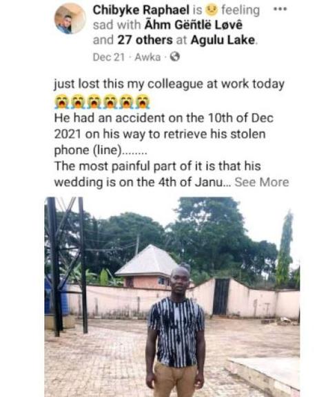 Heartbreaking! Nigerian Man Dies 14 Days To His Wedding
