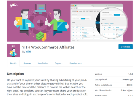 yith woocommerce affiliates