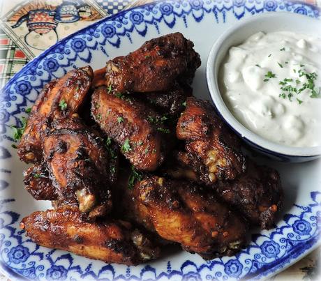 Spicy Chicken Wings and Blue Cheese Dip