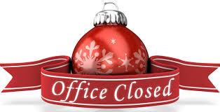 County Closures for Christmas Day Holiday