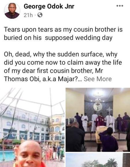 Tears Flow Bitterly As Man Is Buried On The Day He Was Supposed To Get Married In Cross River