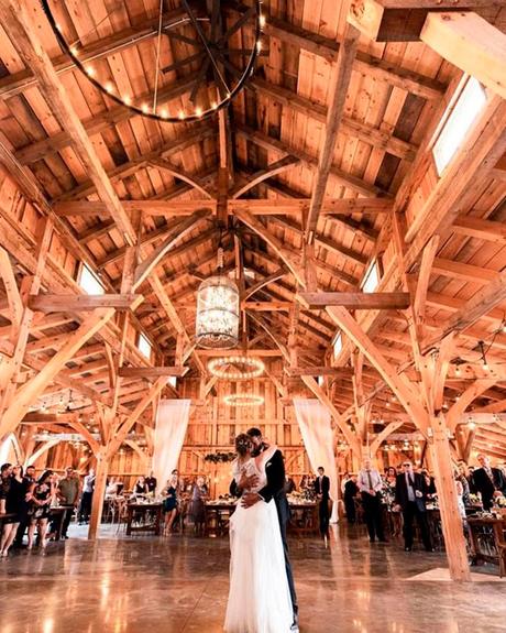 rustic wedding venues in new york barn lights indoor