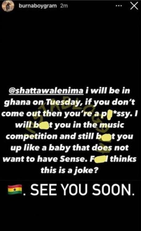 Singer BurnaBoy Replies ShattaWale, Apologizes Over His Outburst