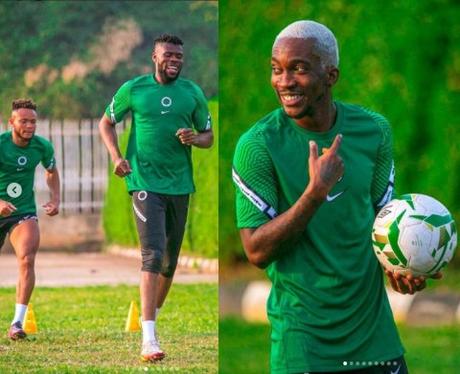 Photos From Super Eagles Second Training Session Ahead of AFCON