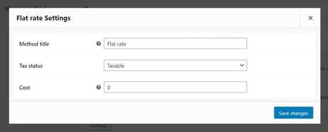 WooCommerce Flat Rate Settings