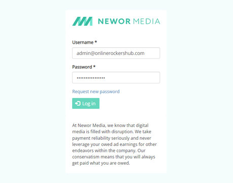 log in newor media