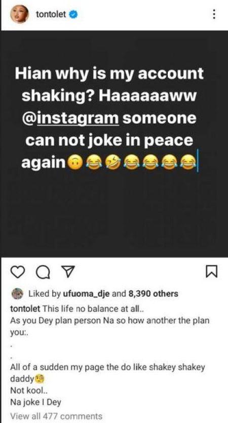 My Instagram Account Shaking – Tonto Dikeh Laments