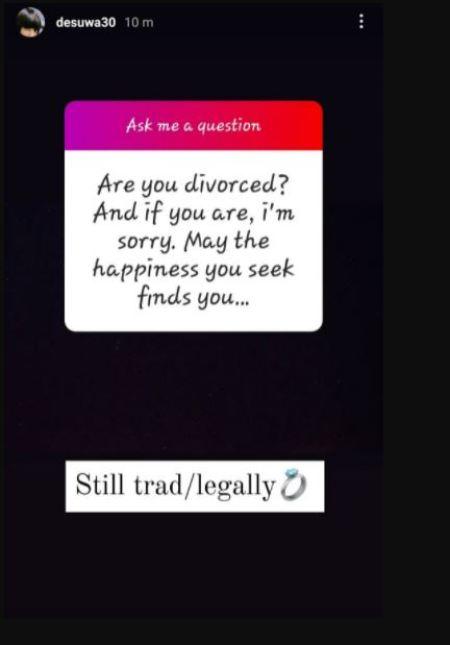 Ighalo And I Are Still Traditionally And Legally Married