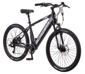 Schwinn Boundary Mountain Bike Schwinn Amalgam Adult Electric Bike, Hybrid Aluminum Frame, 7 Speed, 27.5-Inch Wheels